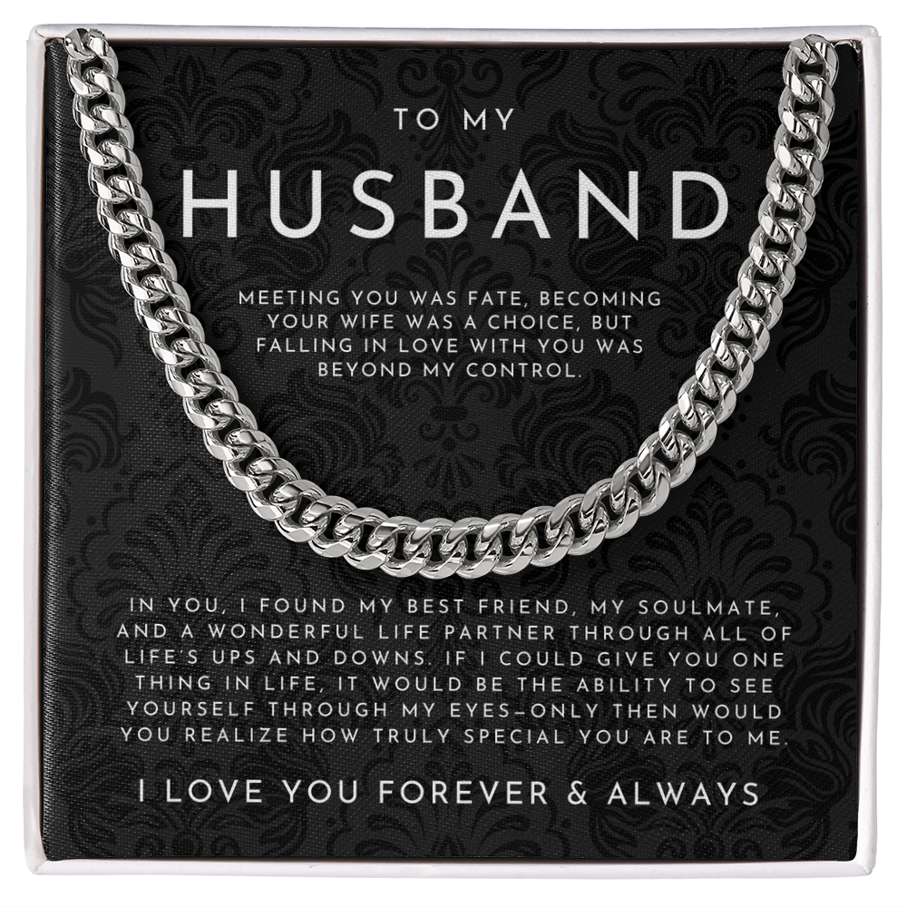 To My Husband Necklace From Wife
