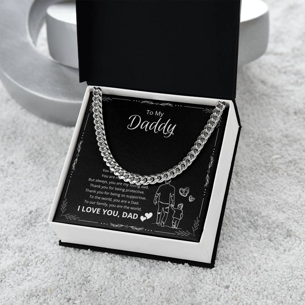 To My Daddy My First Hero Necklace