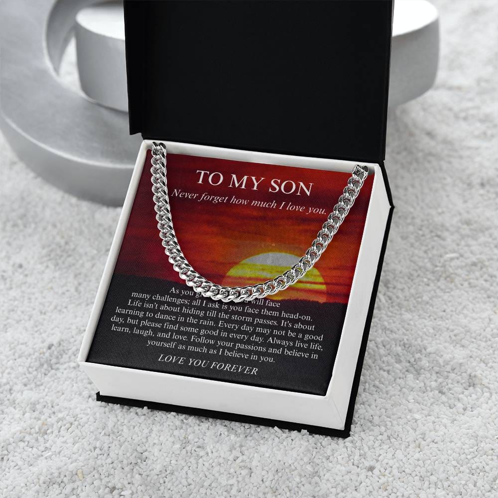 To My Son Love You Forever Necklace