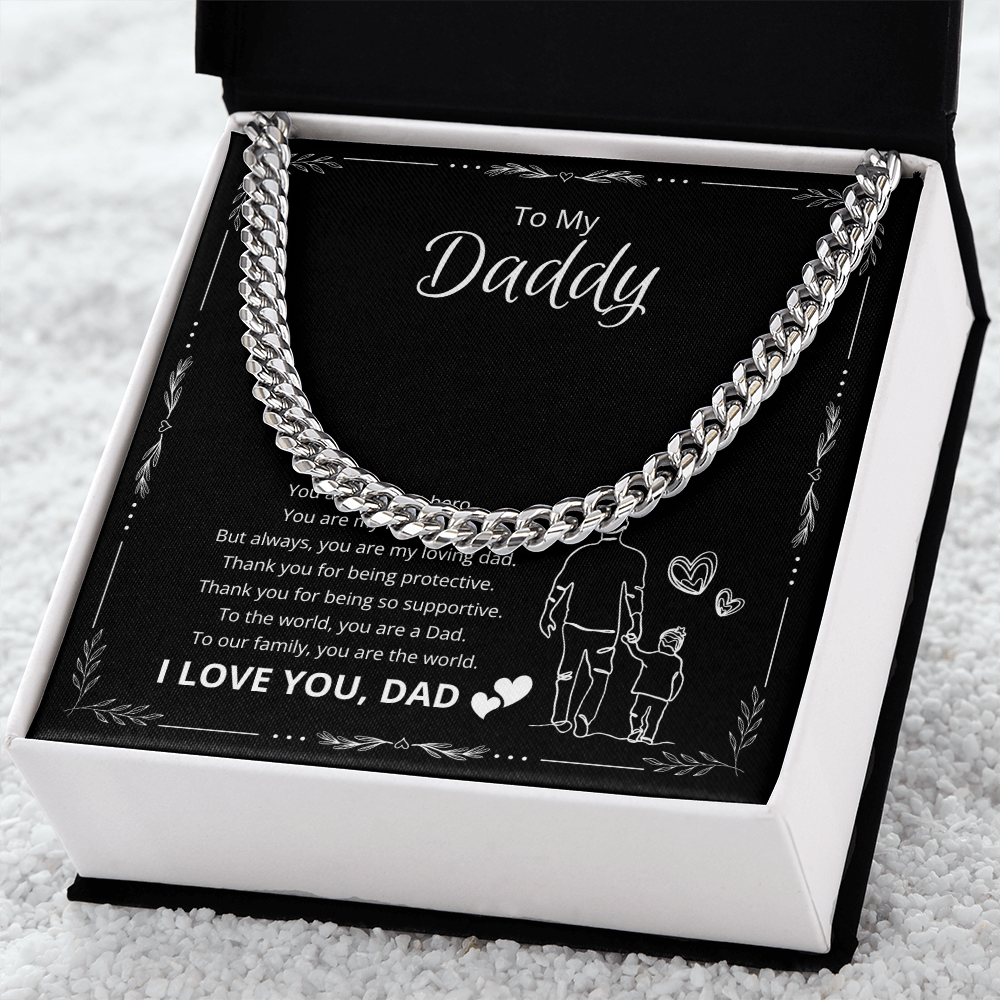 To My Daddy My First Hero Necklace