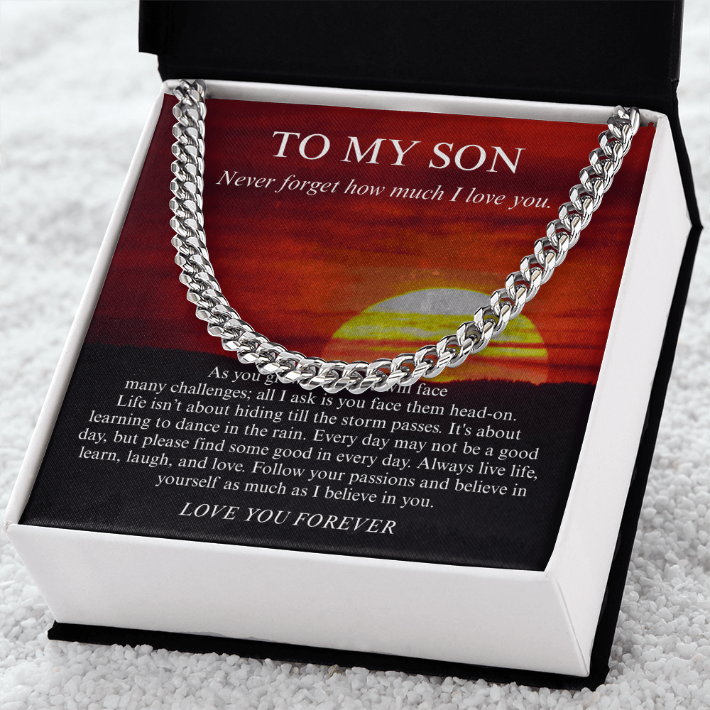 To My Son Love You Forever Necklace