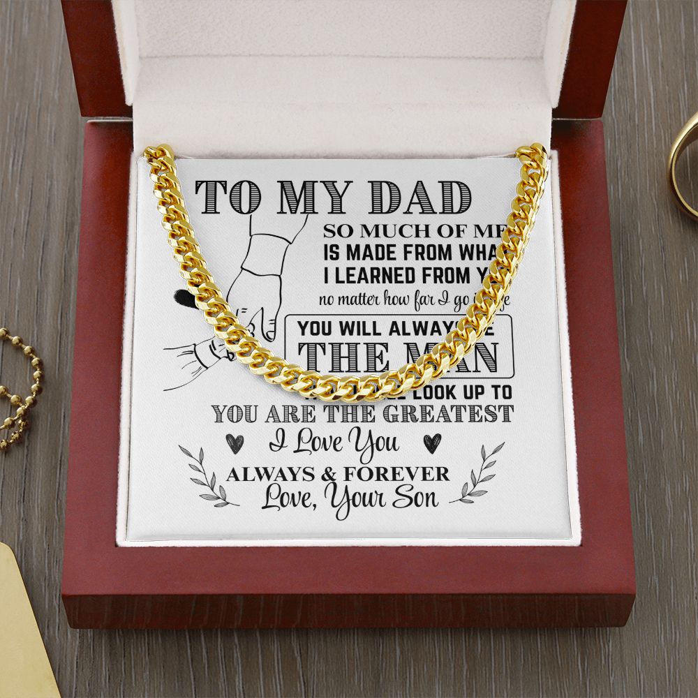 To My Dad From Son Necklace