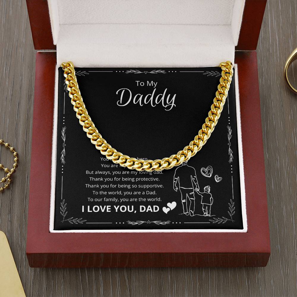 To My Daddy My First Hero Necklace