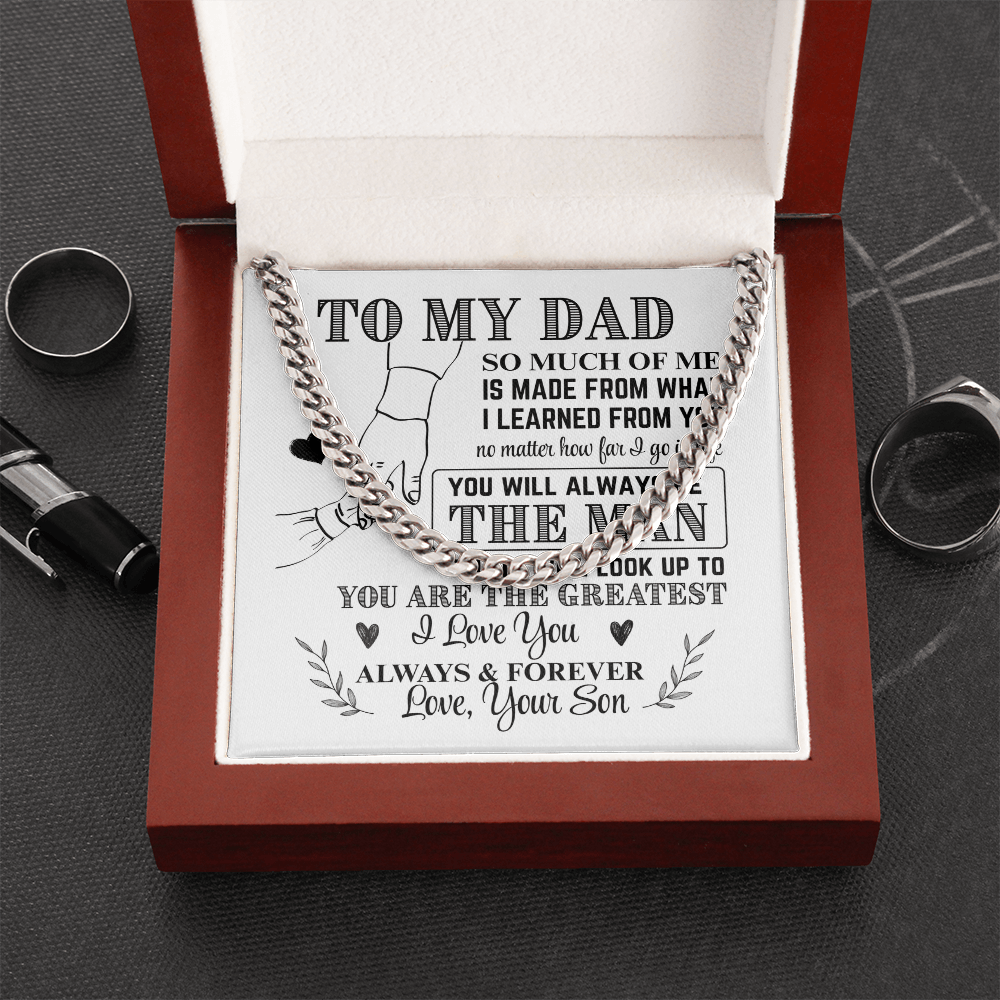 To My Dad From Son Necklace