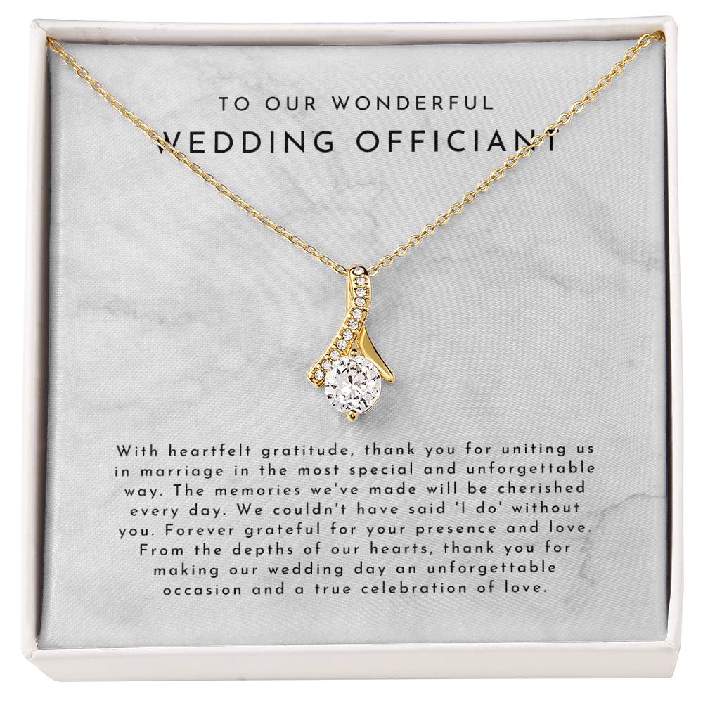 Wedding Officiant Gift (With Heartfelt Gratitude) Alluring Beauty Necklace