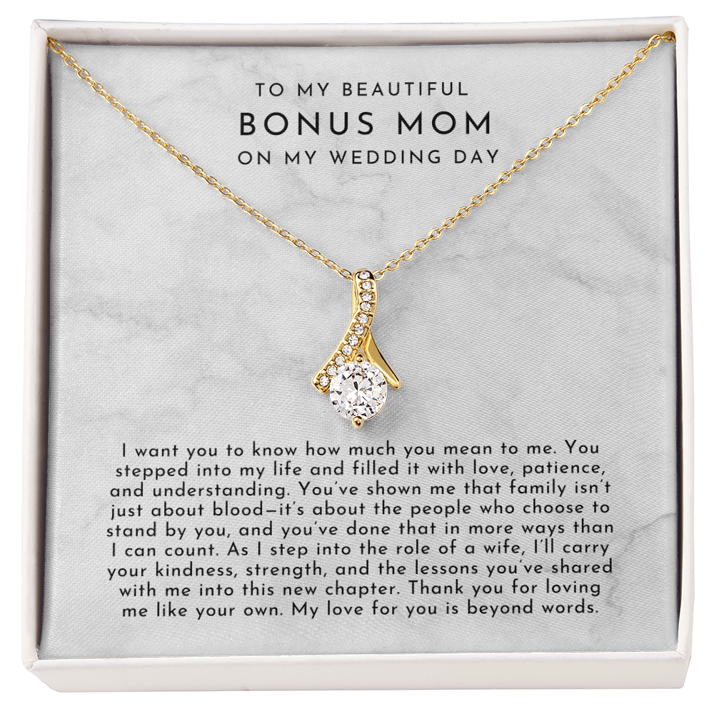 To My Bonus Mom On My Wedding Day Necklace