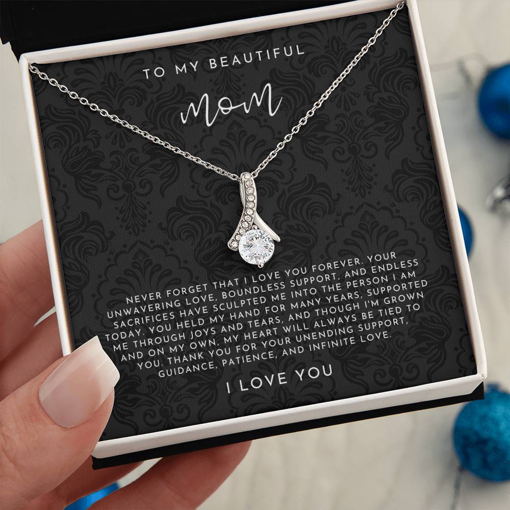 To My Beautiful Mom Necklace