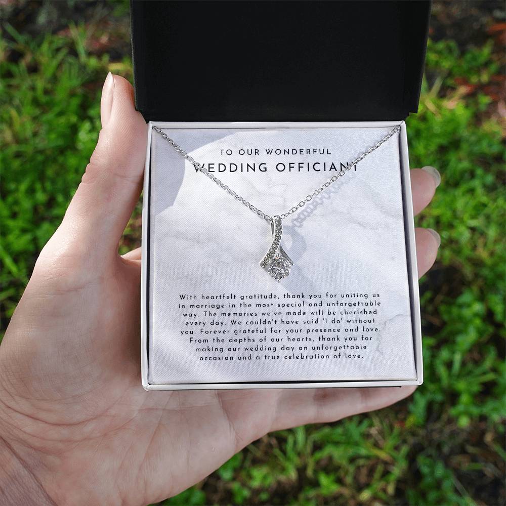 Wedding Officiant Gift (With Heartfelt Gratitude) Alluring Beauty Necklace