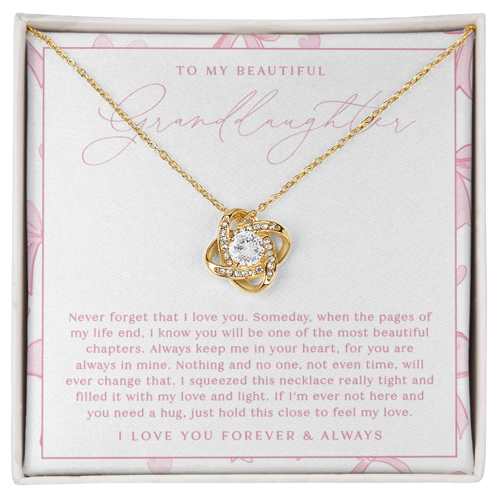 Granddaughter Gift - Love Knot Necklace