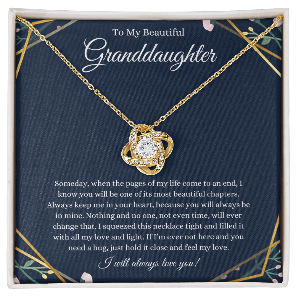 To My Granddaughter - Love Knot Necklace