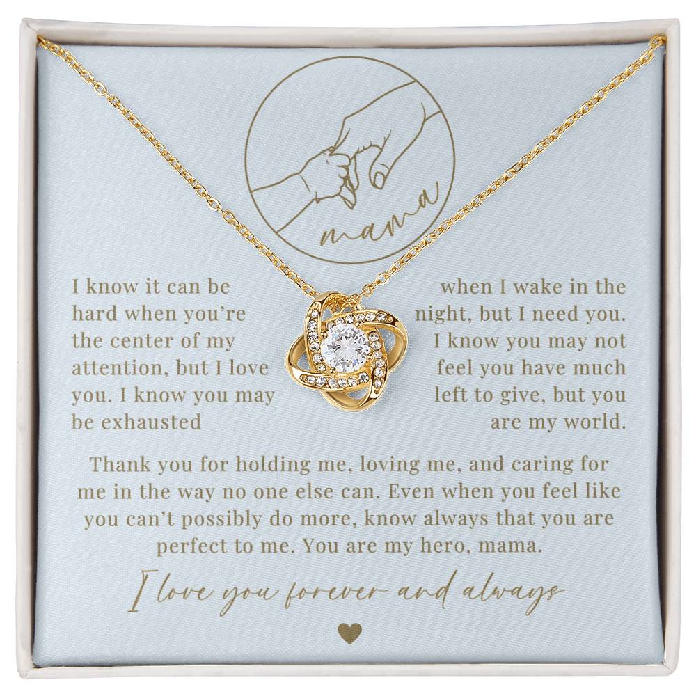 Blue Newborn Mama Necklace