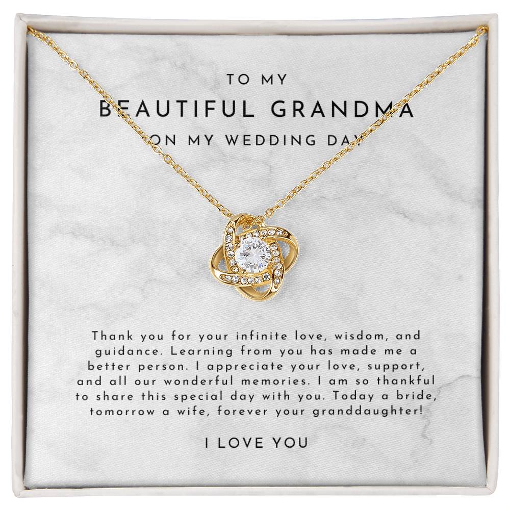 Grandmother Of The Bride Gift - Love Knot Necklace