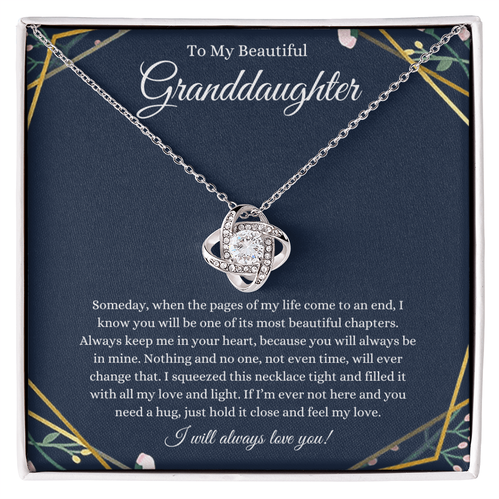 To My Granddaughter - Love Knot Necklace