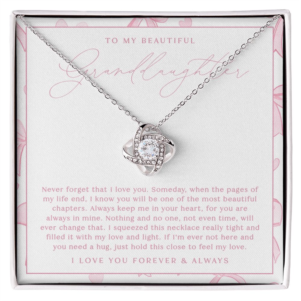 Granddaughter Gift - Love Knot Necklace