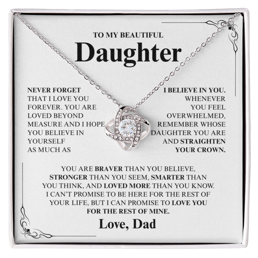 To My Daughter Necklace From Dad (Never Forget)