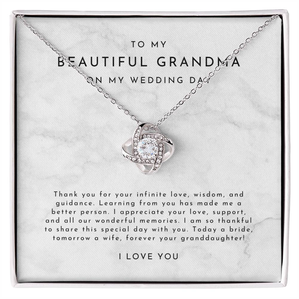 Grandmother Of The Bride Gift - Love Knot Necklace