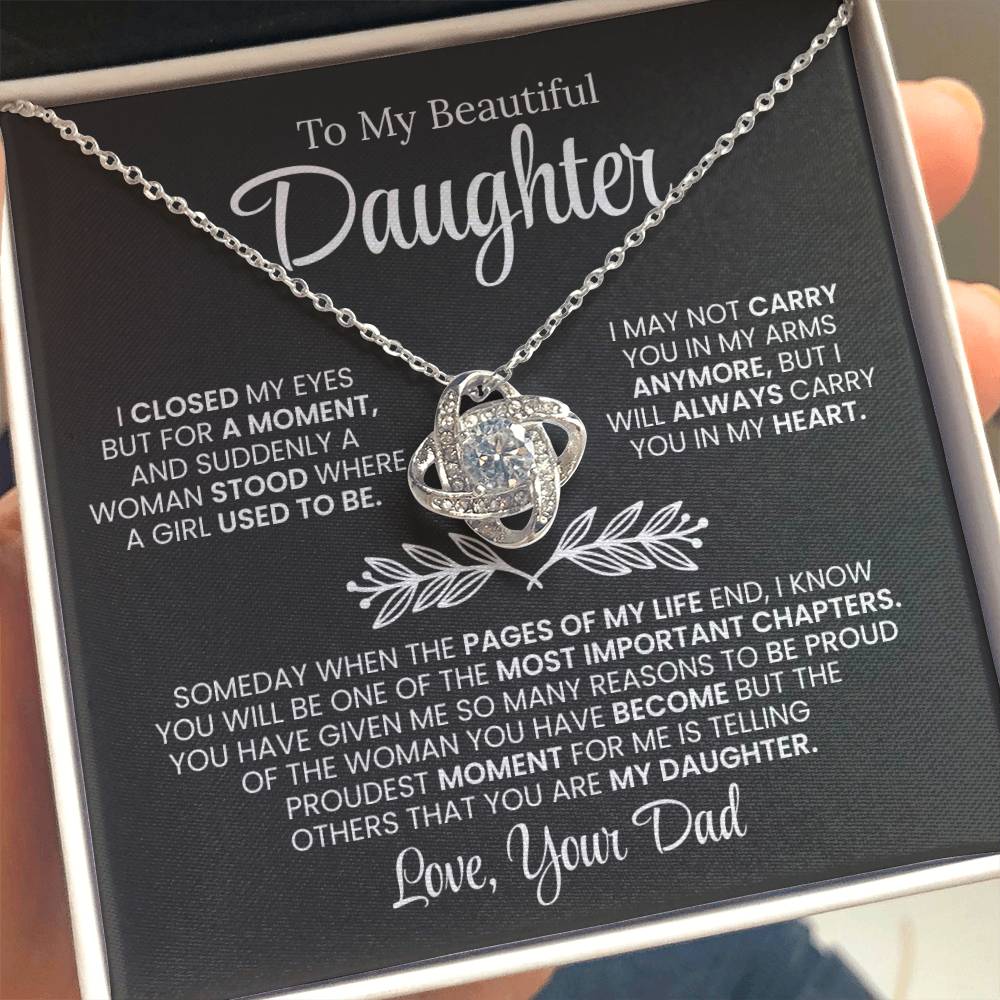 To My Daughter Necklace From Dad (I Closed My Eyes)