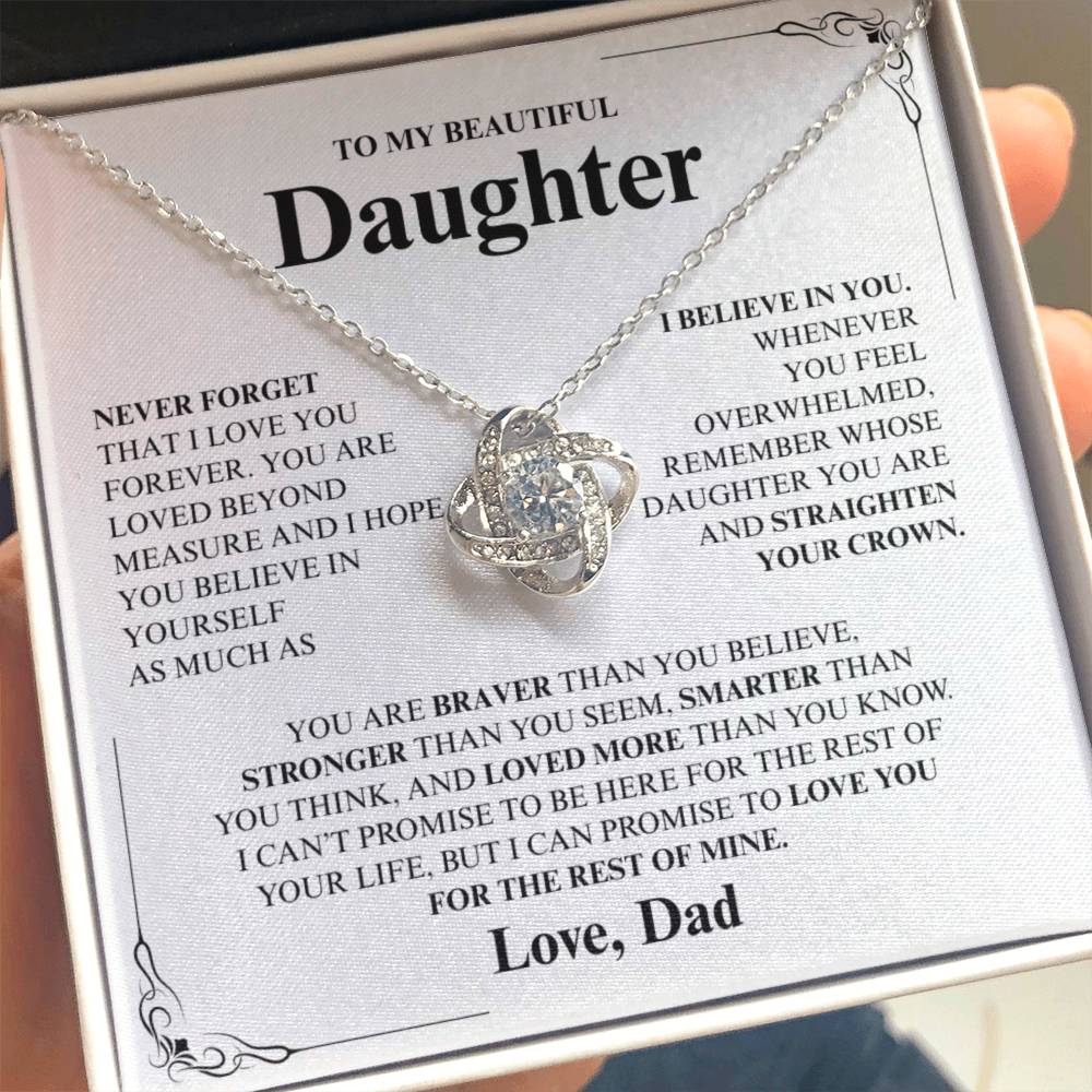 To My Daughter Necklace From Dad (Never Forget)