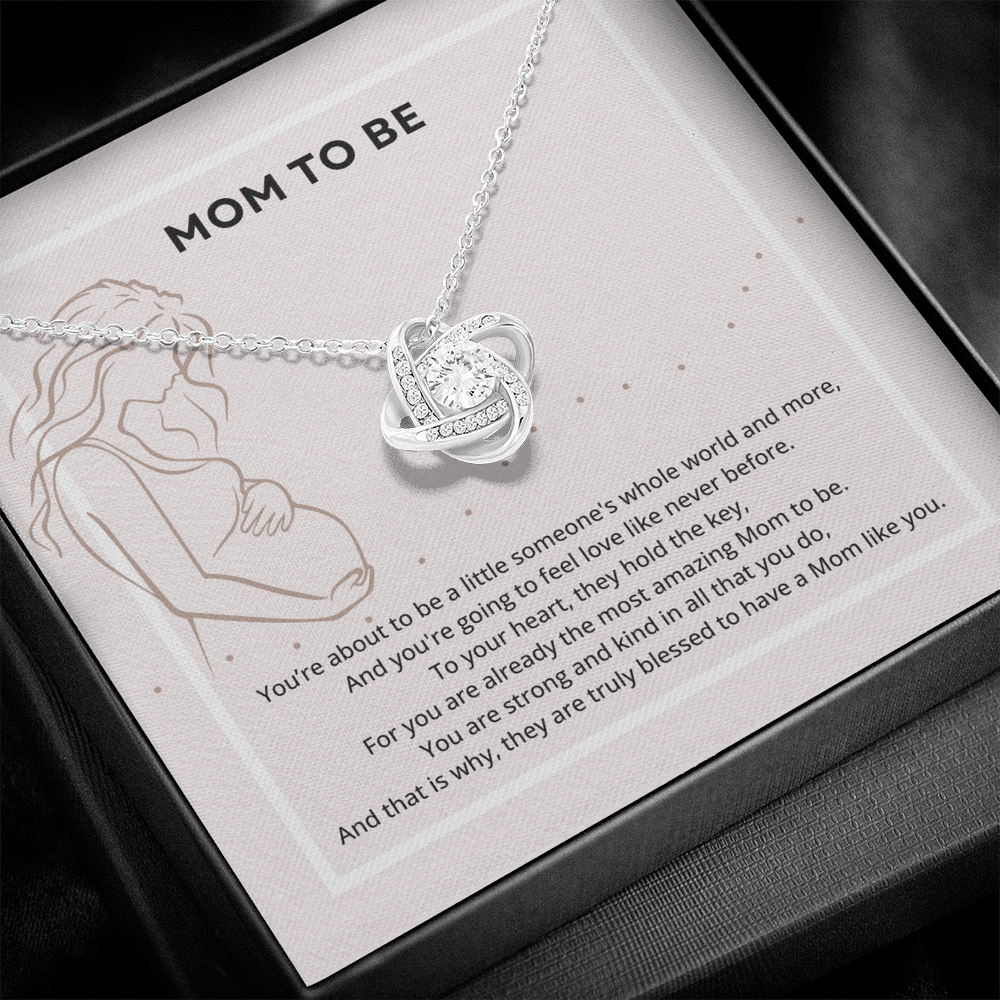 Mom To Be Love Knot Necklace