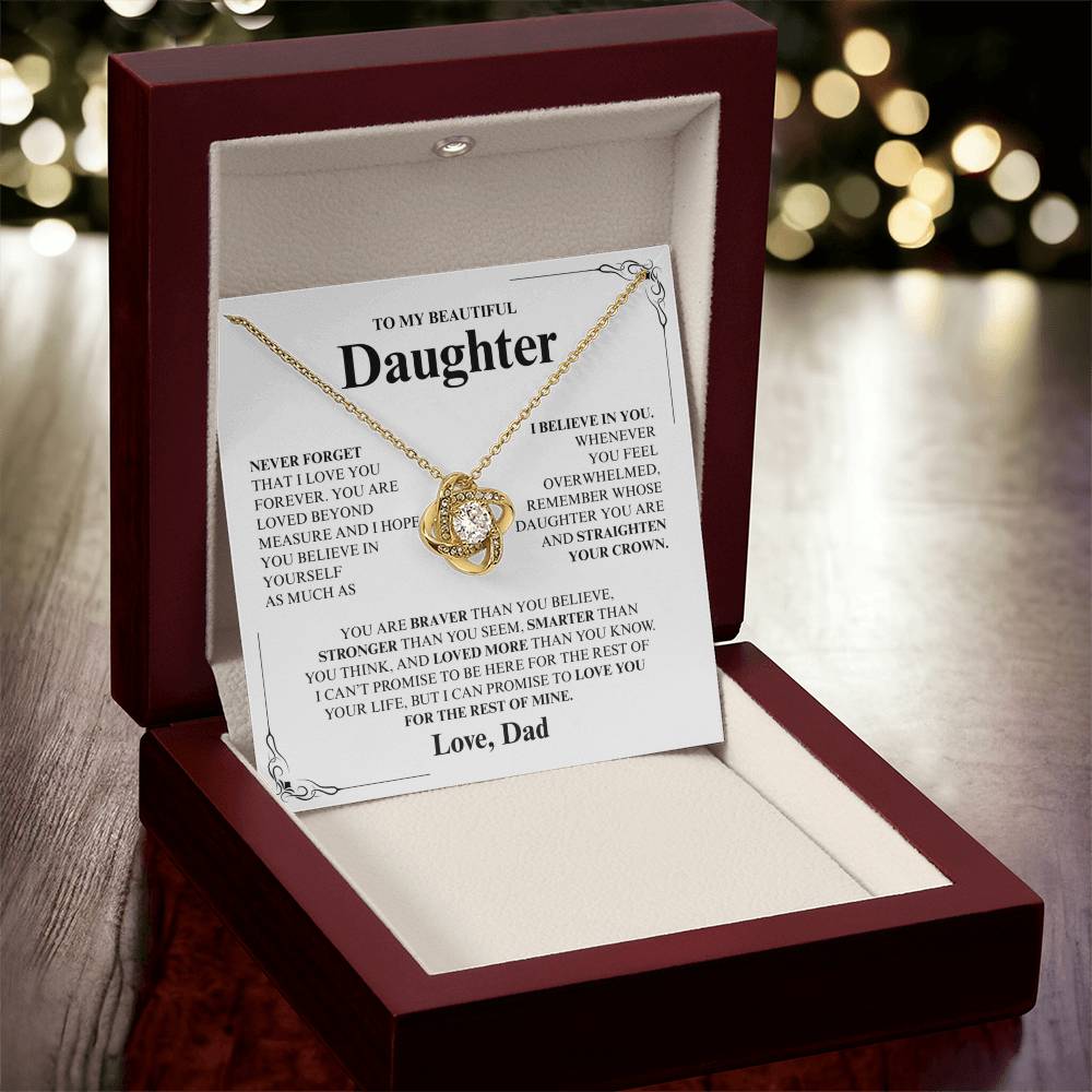 To My Daughter Necklace From Dad (Never Forget)