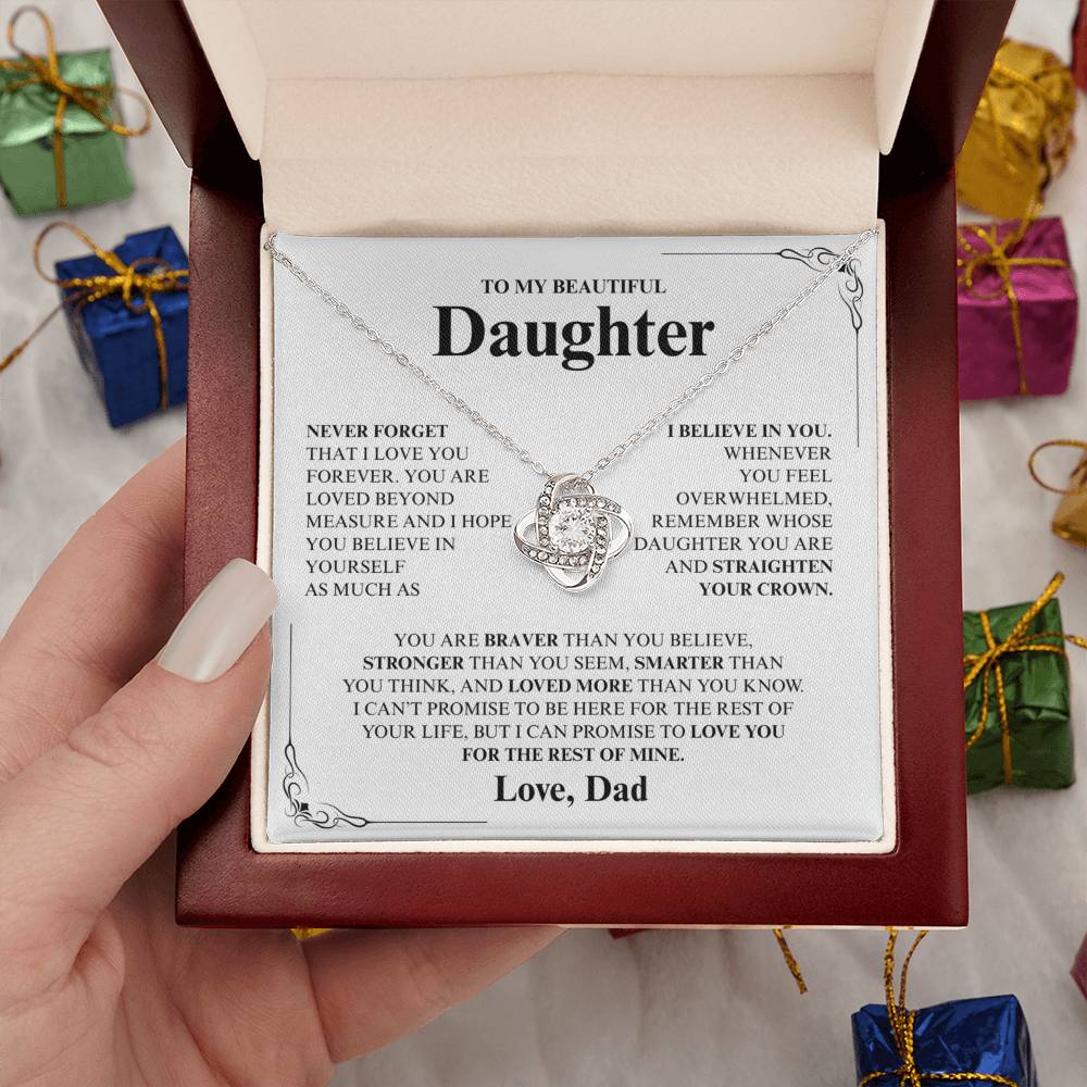 To My Daughter Necklace From Dad (Never Forget)