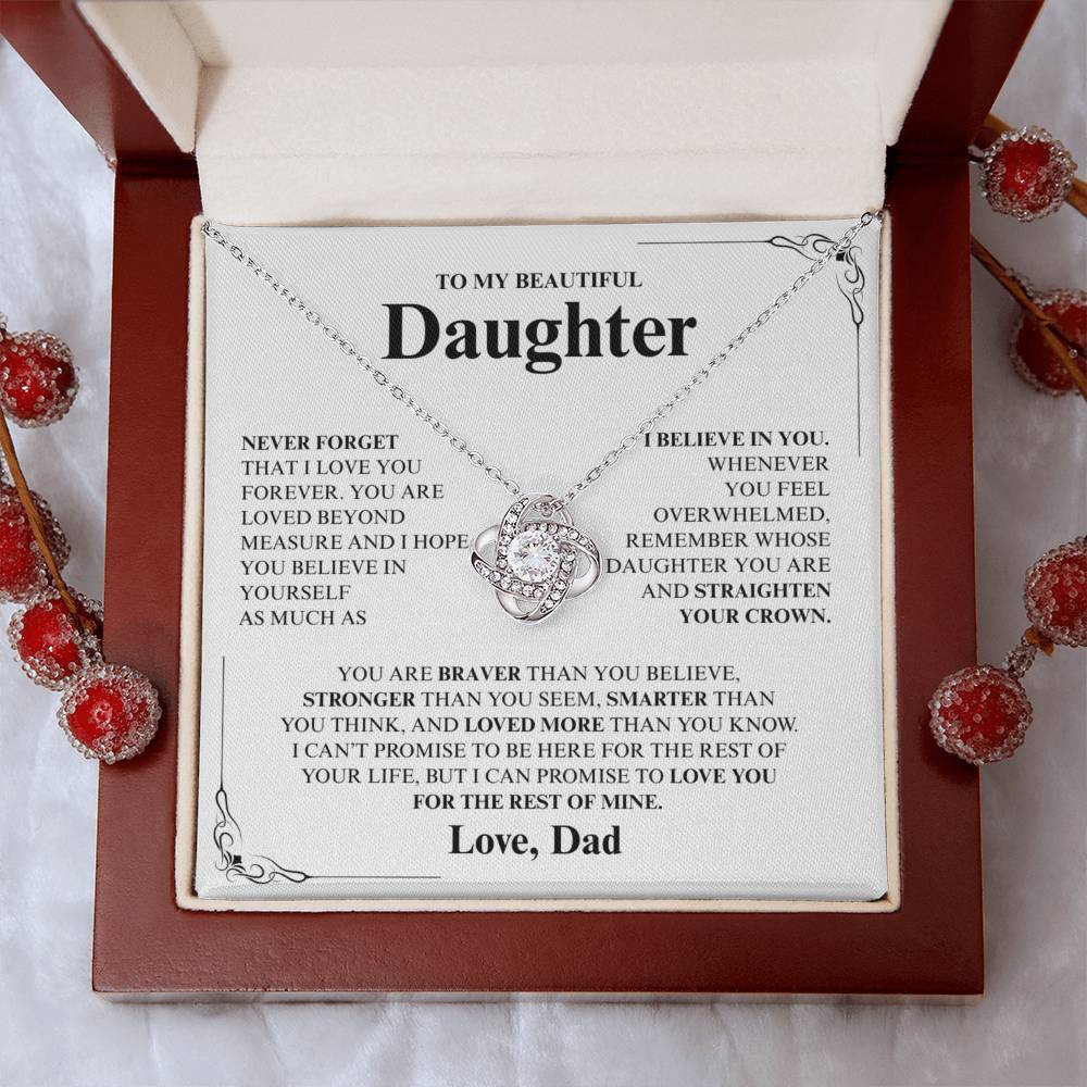 To My Daughter Necklace From Dad (Never Forget)