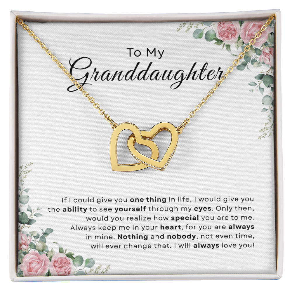 To My Granddaughter Hearts Necklace
