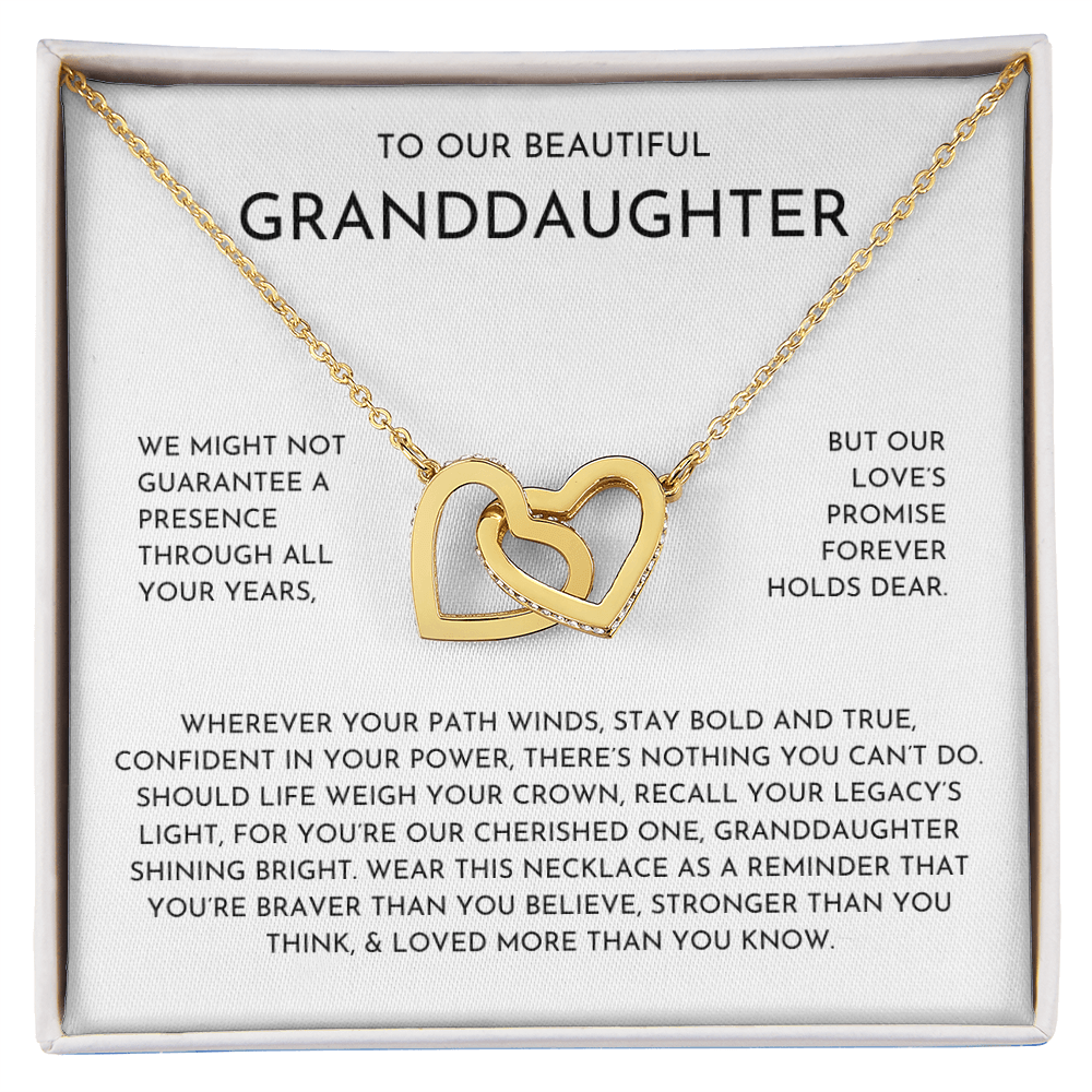 To Our Granddaughter Hearts Necklace