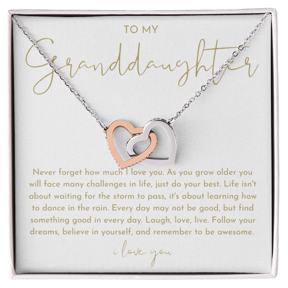 To My Granddaughter Necklace (Never Forget How Much I Love You)