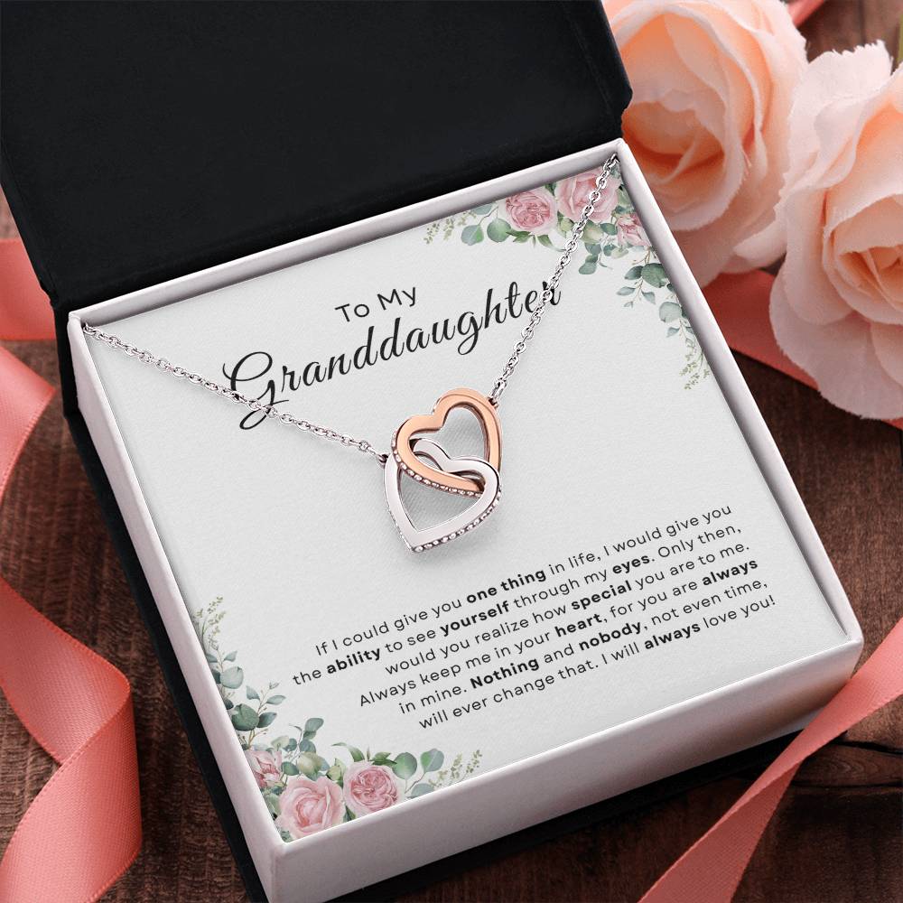 To My Granddaughter Hearts Necklace