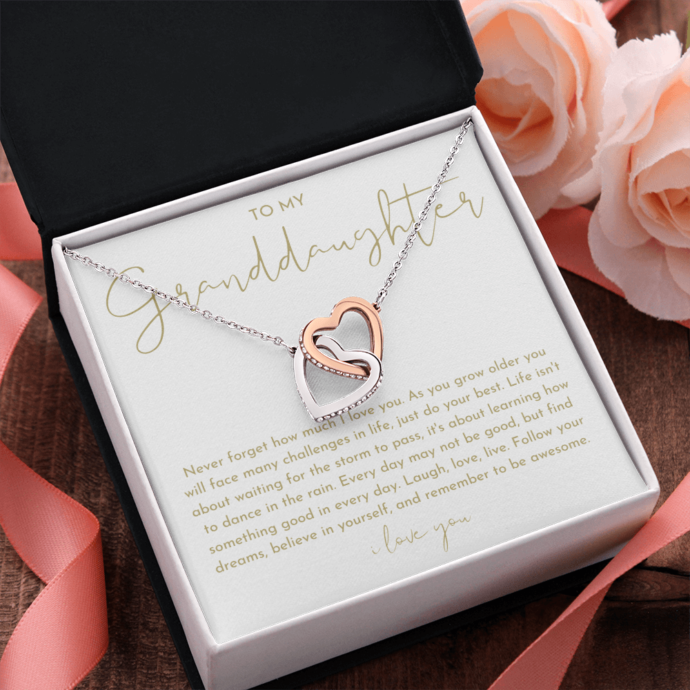 To My Granddaughter Necklace (Never Forget How Much I Love You)