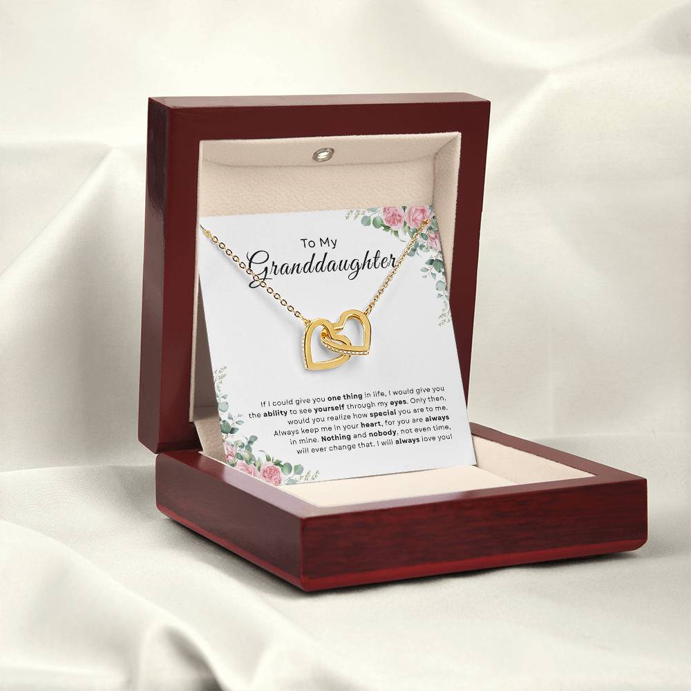 To My Granddaughter Hearts Necklace