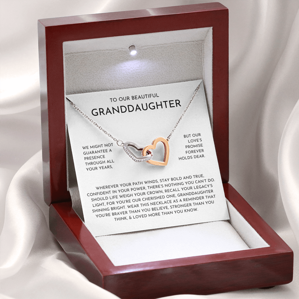 To Our Granddaughter Hearts Necklace