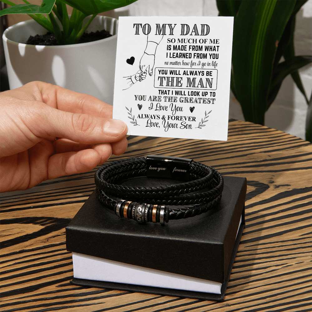 To My Dad From Son Bracelet