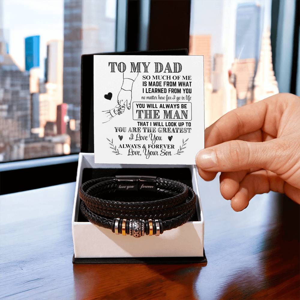 To My Dad From Son Bracelet