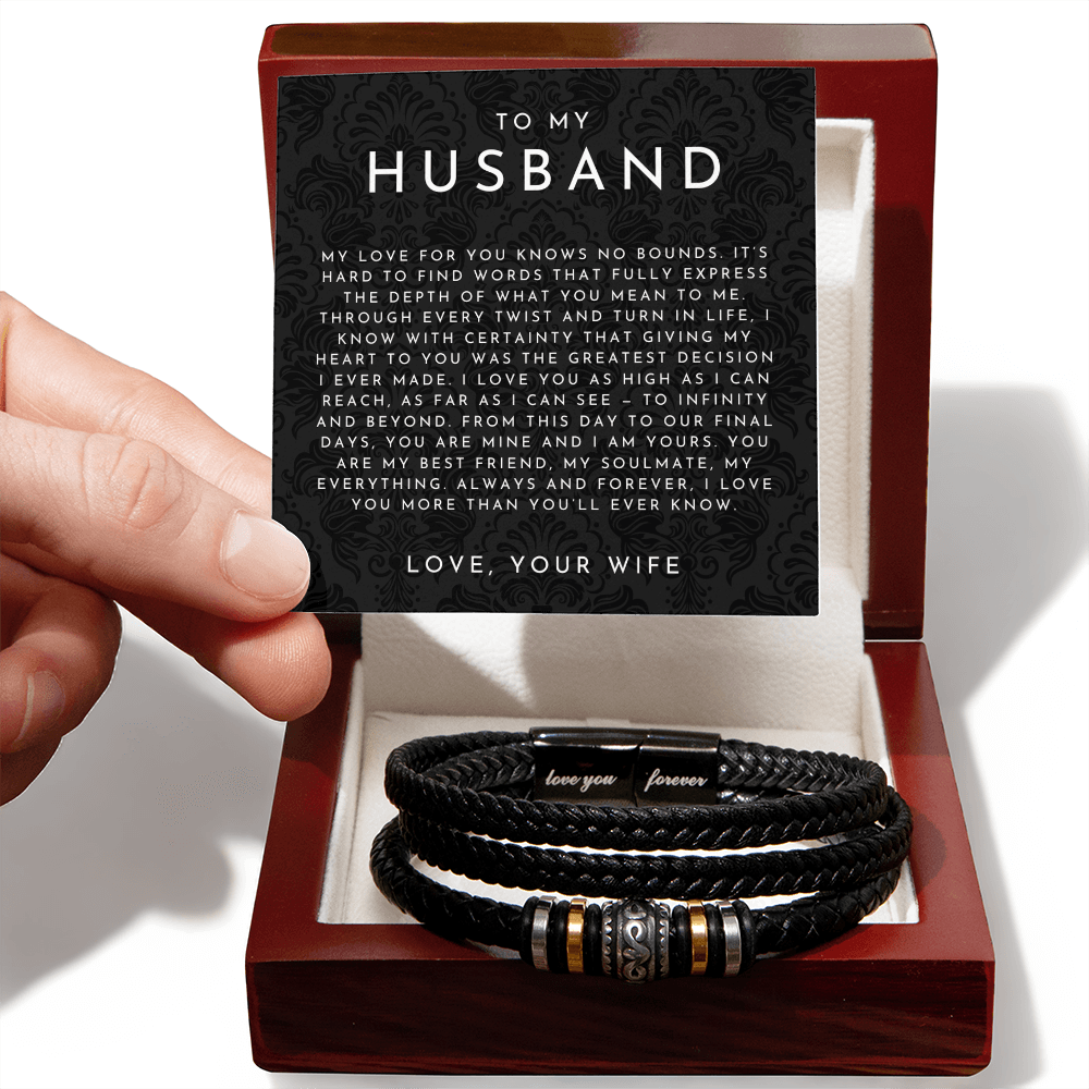 To My Husband Bracelet From Wife