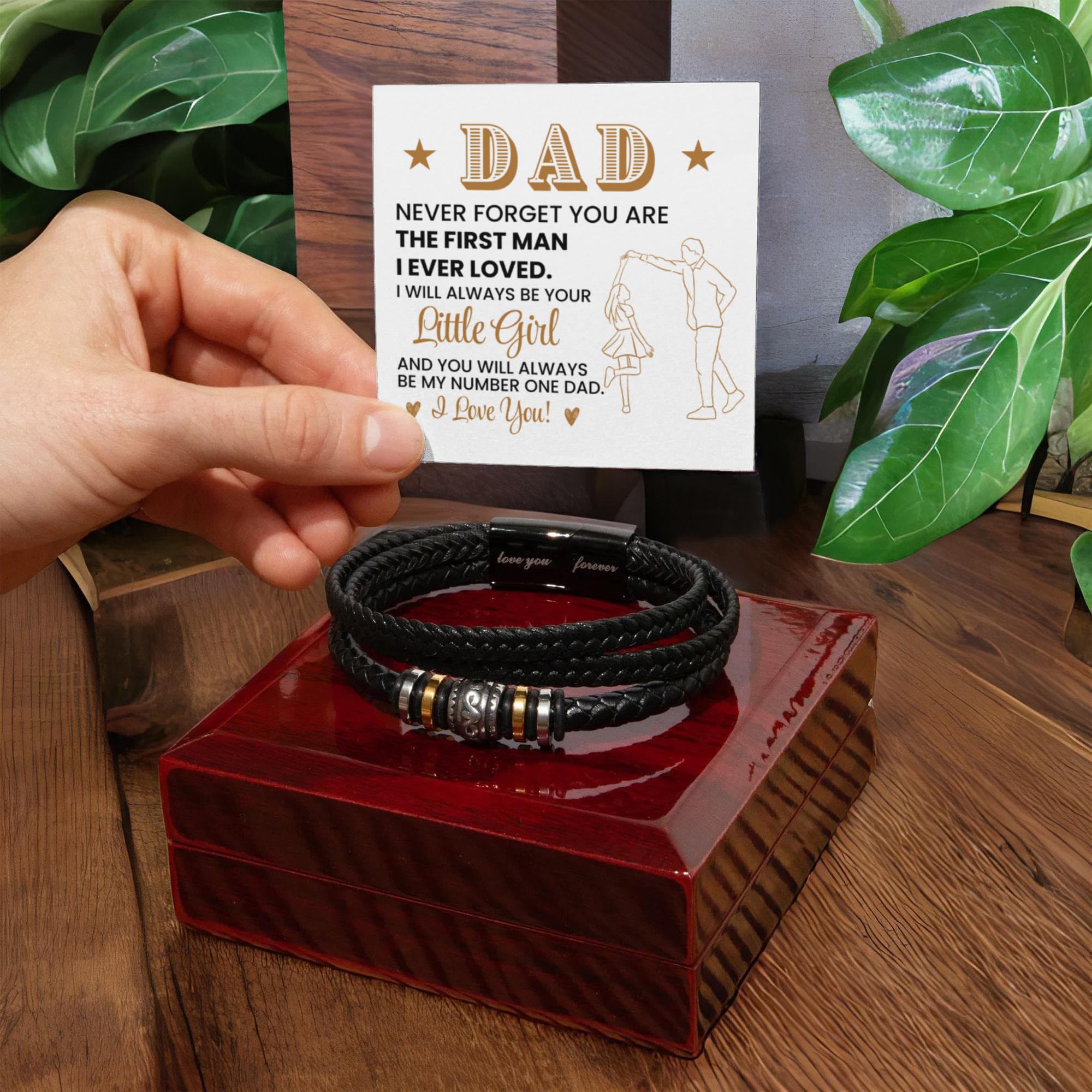 To My Dad From Daughter Bracelet