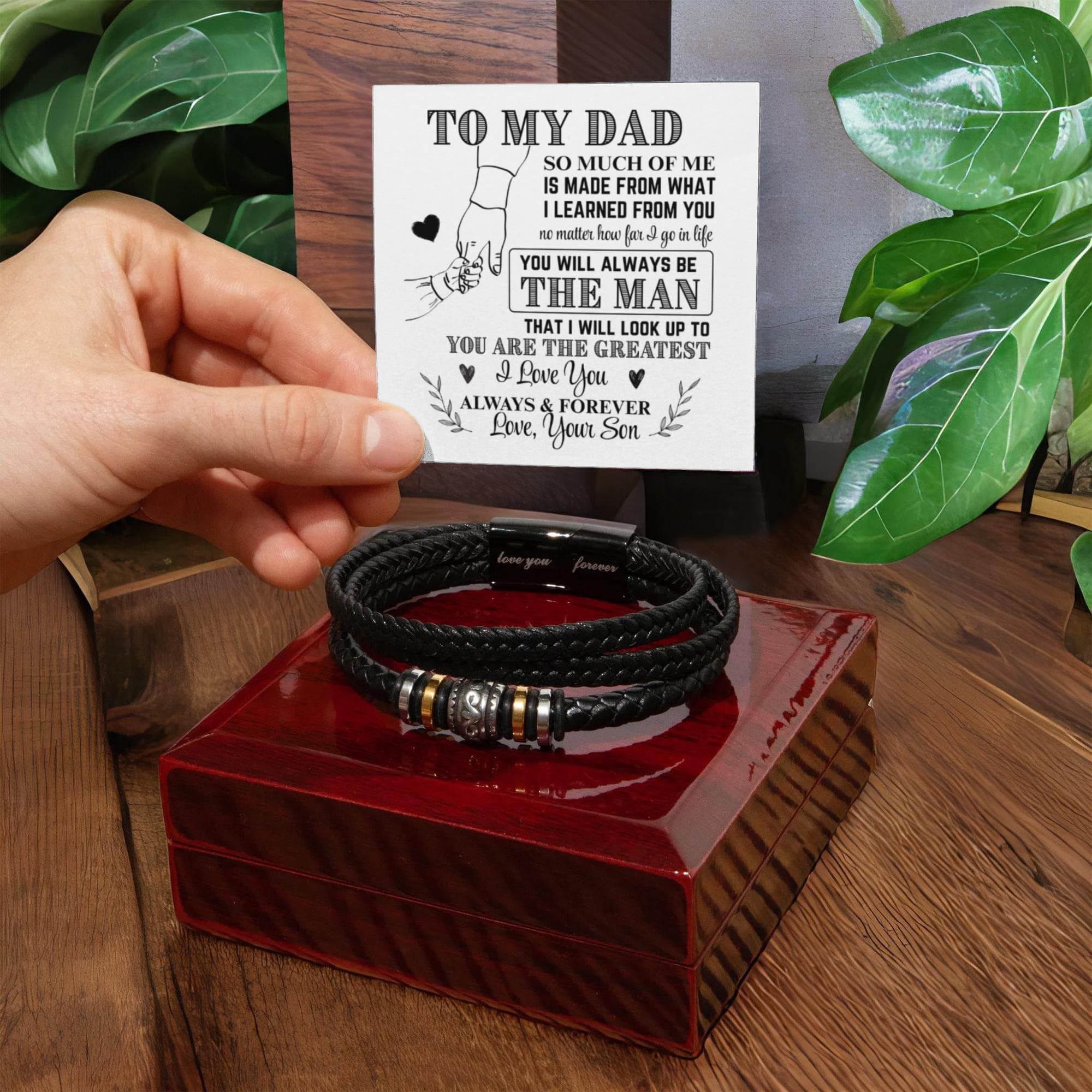 To My Dad From Son Bracelet