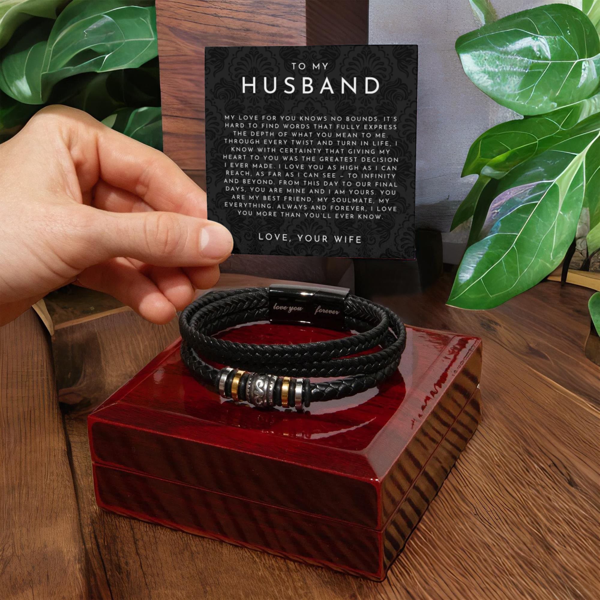 To My Husband Bracelet From Wife