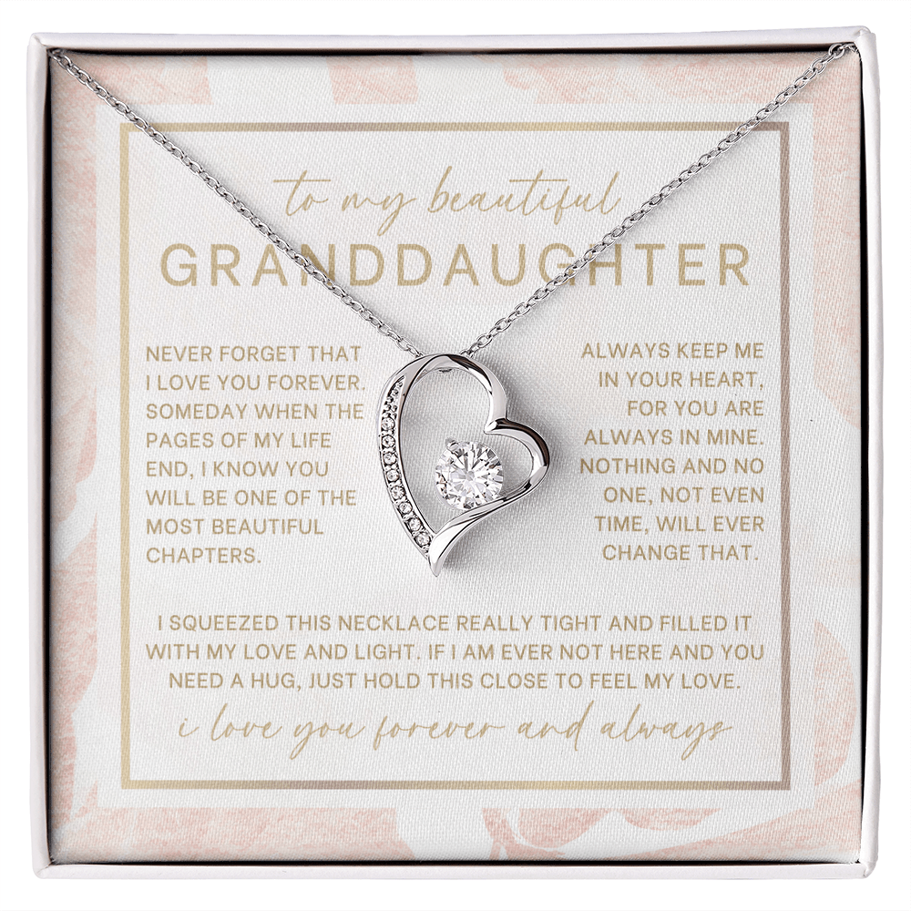 To My Beautiful Granddaughter - Forever Love Necklace