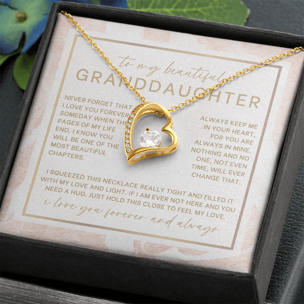 To My Beautiful Granddaughter - Forever Love Necklace