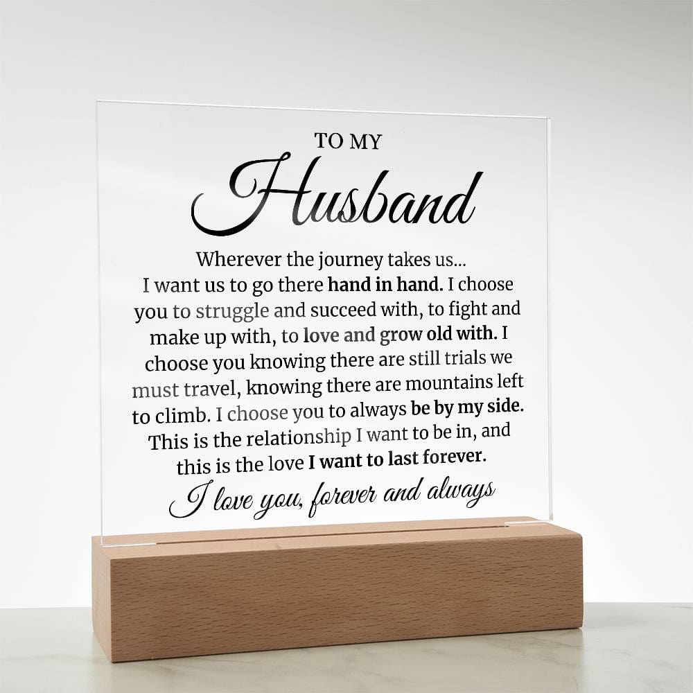 To My Husband LED Acrylic