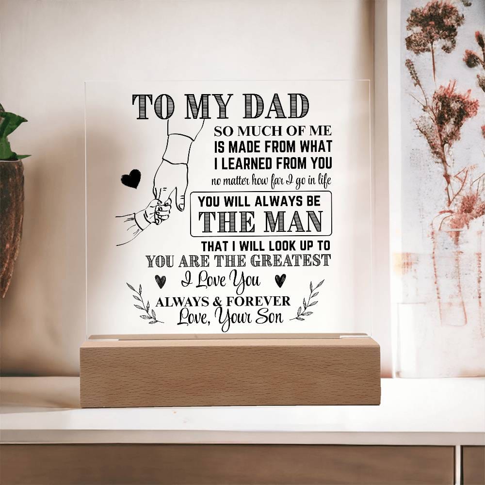 To My Dad From Son LED Acrylic