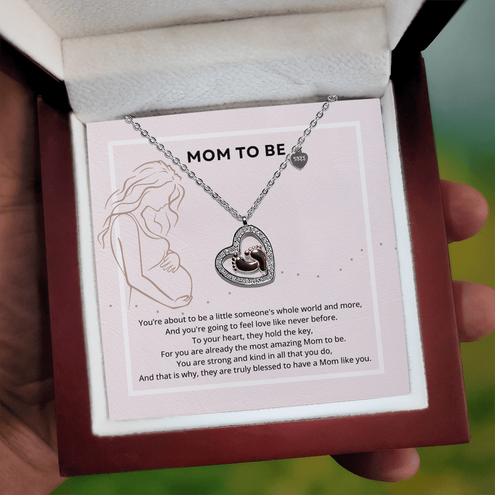 Mom To Be - Baby Feet Necklace