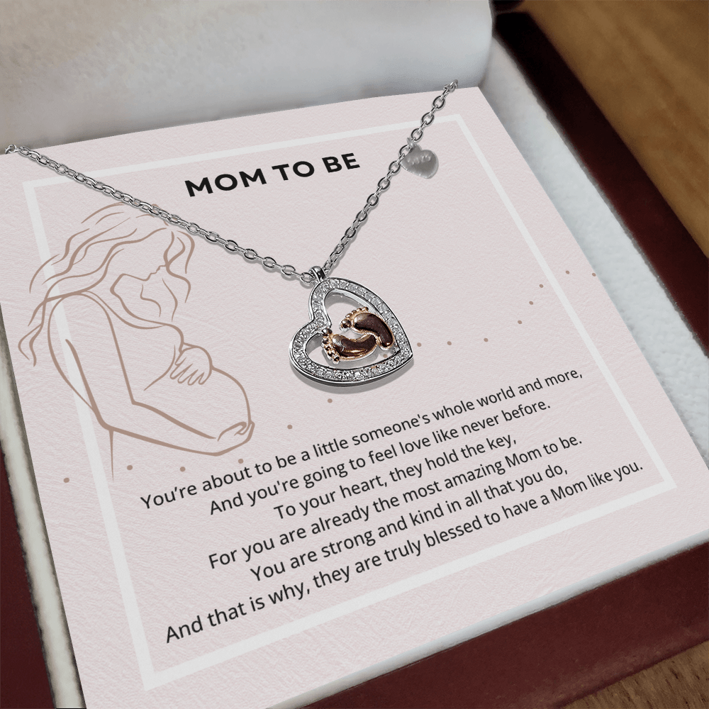 Mom To Be - Baby Feet Necklace