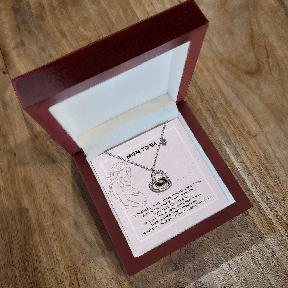 Mom To Be - Baby Feet Necklace